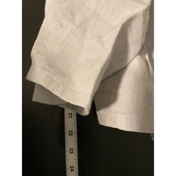 J. Jill Love Linen Womens Pants Large Gray Linen Crop Wide Leg Relaxed Lagenlook - Picture 6 of 7